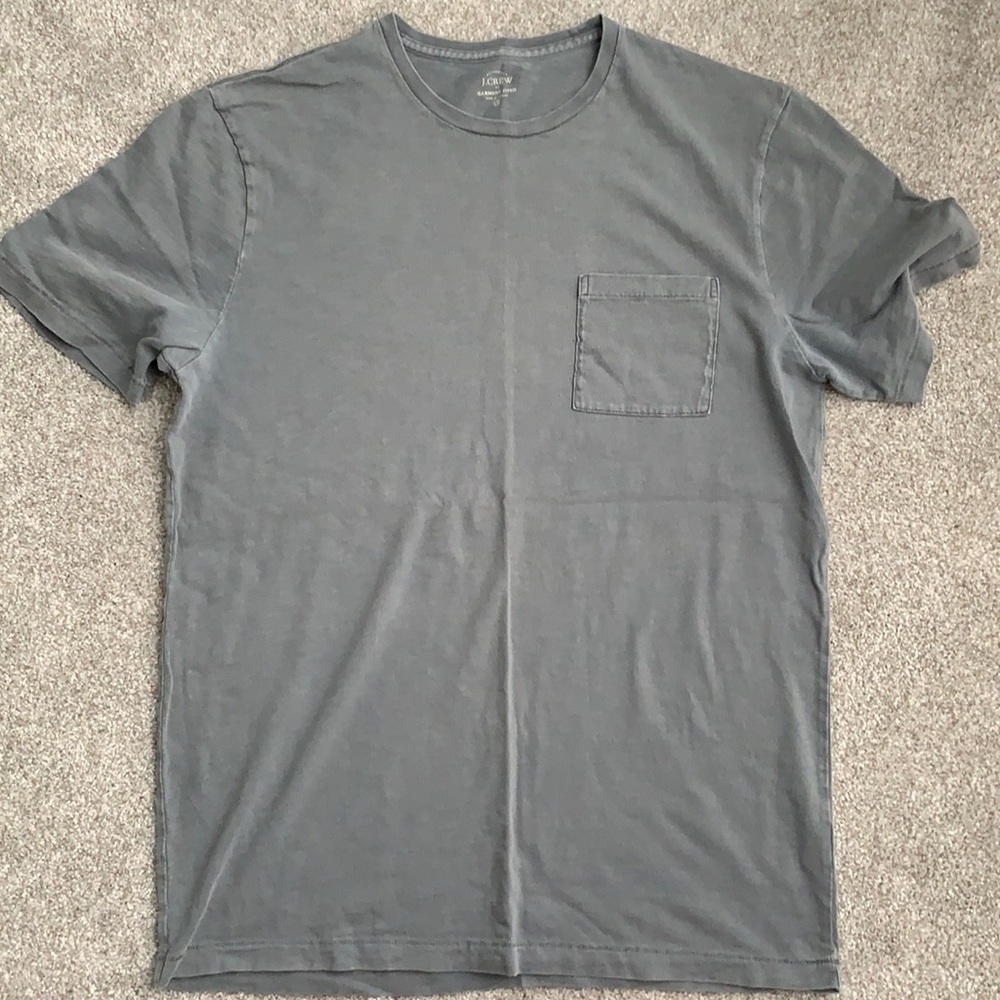 J Crew Short Sleeve Pocket T-shirt Garment Dyed